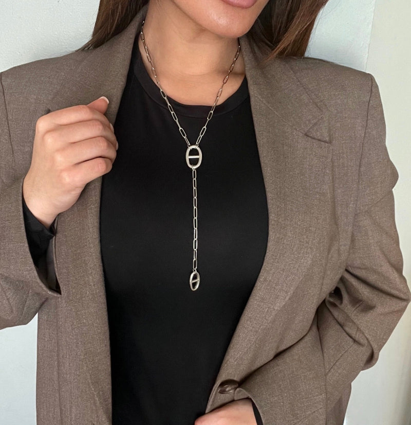 Collier sautoir maille en Y