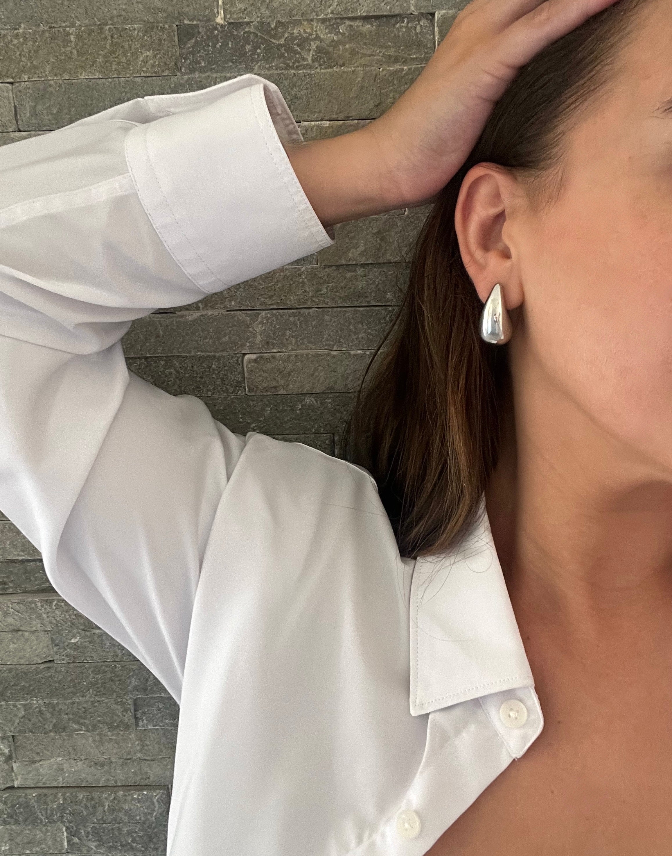 Boucles d’oreilles LUNA — Argent poli